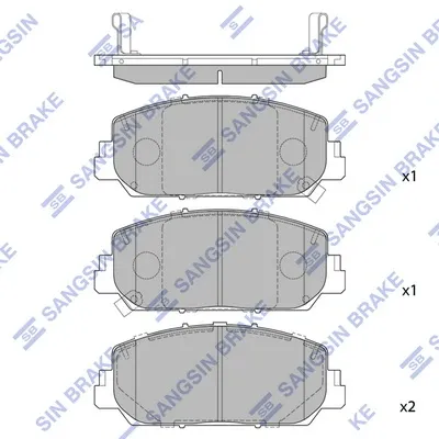 Передні тормозні колодки SP1789 Hi-q