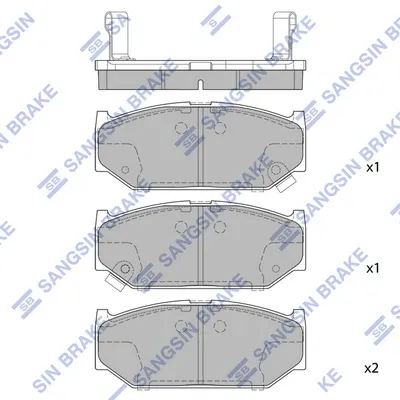Передні тормозні колодки SP2086 Hi-q