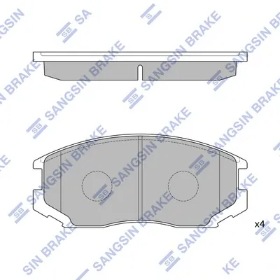 Передні тормозні колодки SP1142 Hi-q
