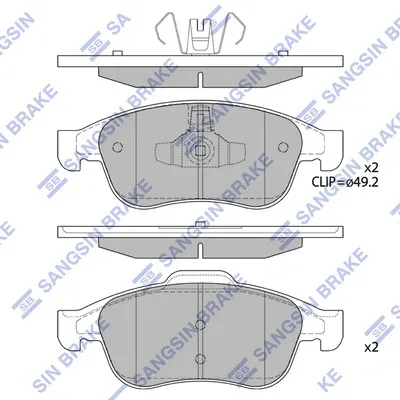 Передні тормозні колодки SP1390 Hi-q