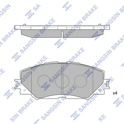 Передні тормозні колодки SP2093 Hi-q