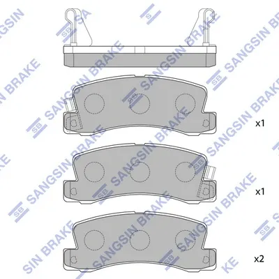 Передні тормозні колодки SP1208 Hi-q
