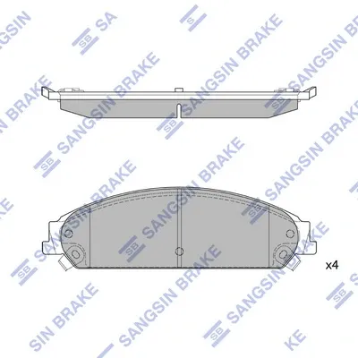 Передні тормозні колодки SP1509 Hi-q