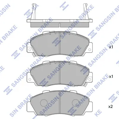 Передні тормозні колодки SP1076F Hi-q