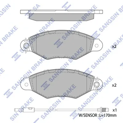Передні тормозні колодки SP1891 Hi-q