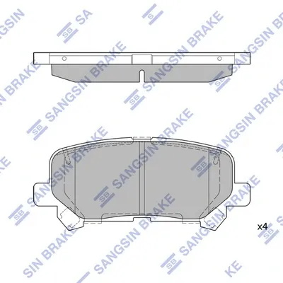 Задні гальмівні колодки SP1461A Hi-q