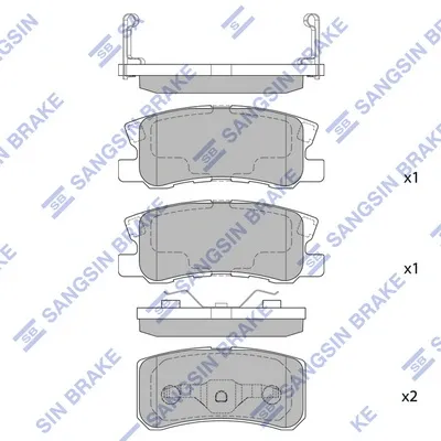 Задні гальмівні колодки SP2076 Hi-q