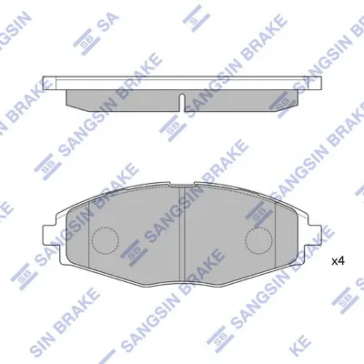 Передні тормозні колодки SP1086 Hi-q
