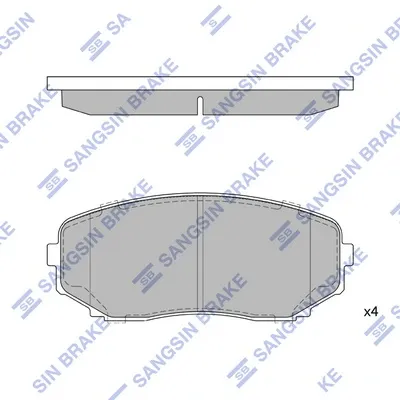 Передні тормозні колодки SP1603 Hi-q