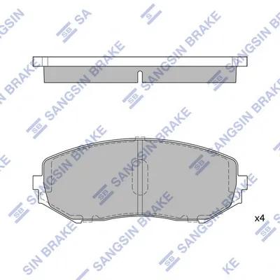 Передні тормозні колодки SP1416 Hi-q