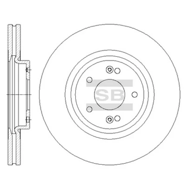 Гальмівні диски передні SD1075 Hi-q