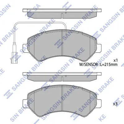 Передні тормозні колодки SP1716A Hi-q