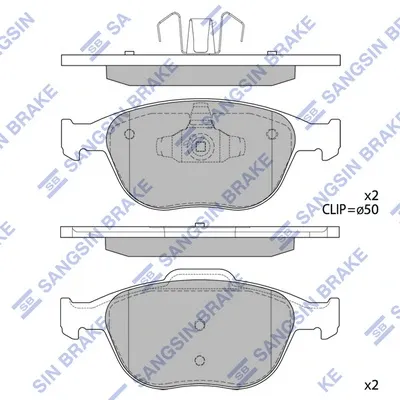 Передні тормозні колодки SP1623 Hi-q