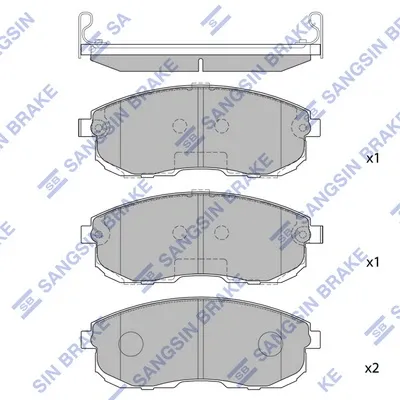 Передні тормозні колодки SP1183 Hi-q