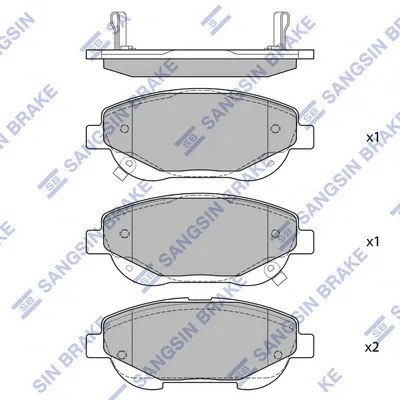 Передні тормозні колодки SP1579 Hi-q