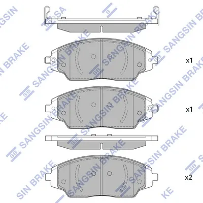 Передні тормозні колодки SP1481 Hi-q