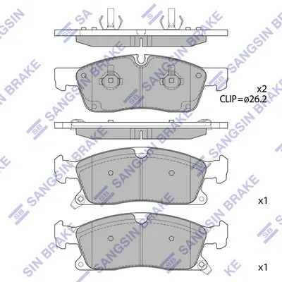 Передні тормозні колодки SP1945 Hi-q