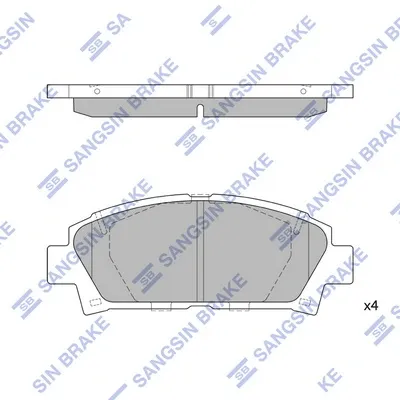 Передні тормозні колодки SP1466 Hi-q