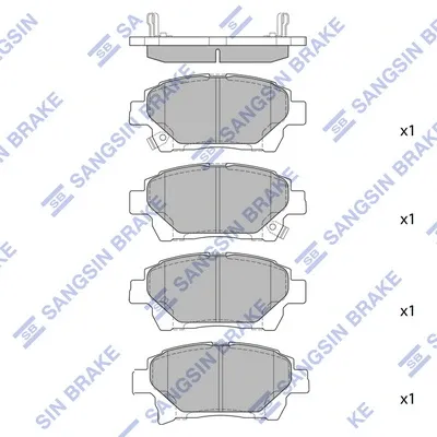 Передні тормозні колодки SP1718 Hi-q