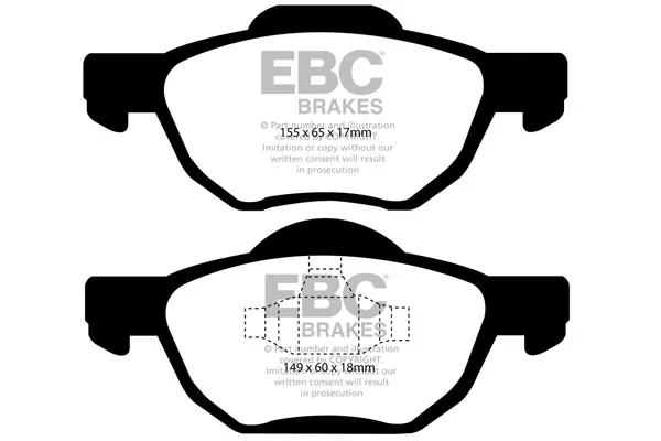Передні тормозні колодки DP1525 EBC Brakes