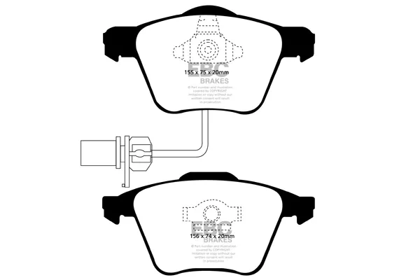 Передні тормозні колодки DP1495 EBC Brakes
