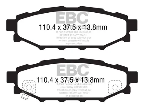 Задні гальмівні колодки DP1584 EBC Brakes