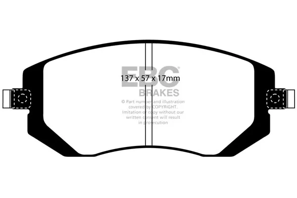 Передні тормозні колодки DP1661 EBC Brakes