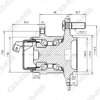 Задня маточина GH35210A GMB