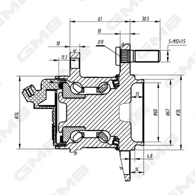 Задня маточина GH35110A GMB