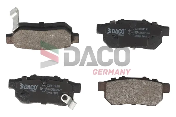 Задні гальмівні колодки 321231 Daco