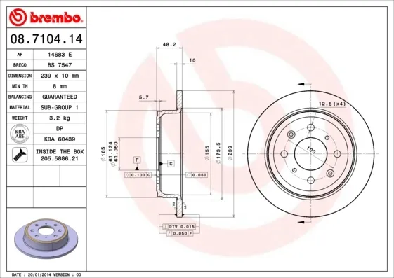Гальмівні диски 08710414 Brembo