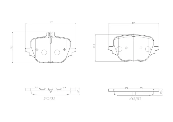 Задні гальмівні колодки P50169 Brembo