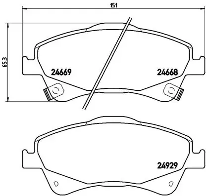 Передні тормозні колодки P83109 Brembo
