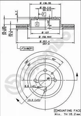 Гальмівні диски передні 09476810 Brembo