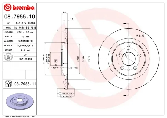 Гальмівні диски 08795511 Brembo