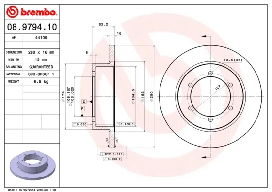 Гальмівні диски 08979410 Brembo