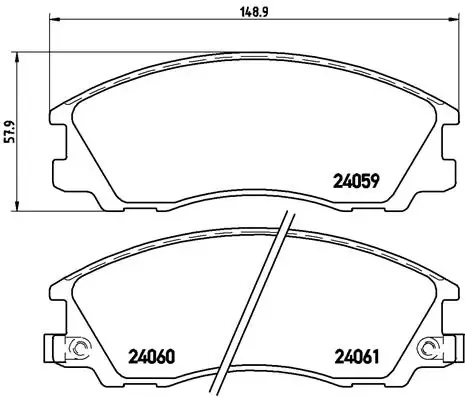 Передні тормозні колодки P30017 Brembo