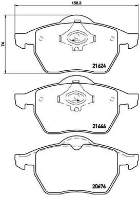 Передні тормозні колодки P85036 Brembo