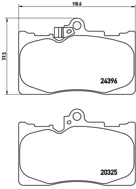 Передні тормозні колодки P83072 Brembo