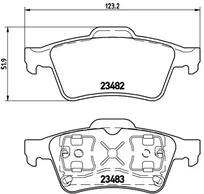 Задні гальмівні колодки P59044 Brembo
