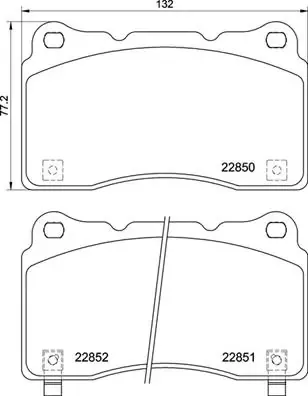 Передні тормозні колодки P28099 Brembo
