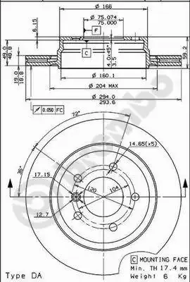 Гальмівні диски передні 09772011 Brembo