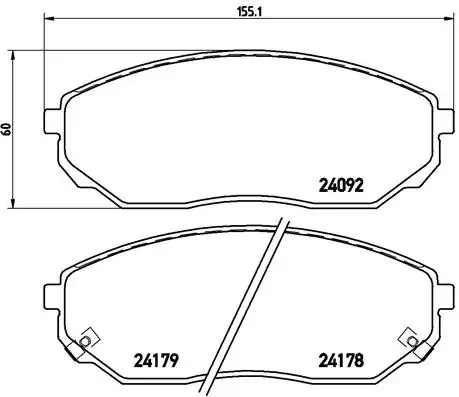 Передні тормозні колодки P30019 Brembo