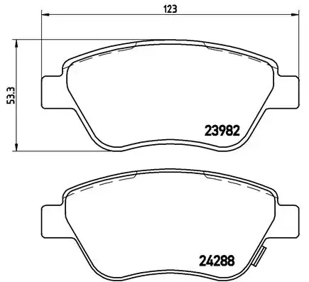 Передні тормозні колодки P59051 Brembo