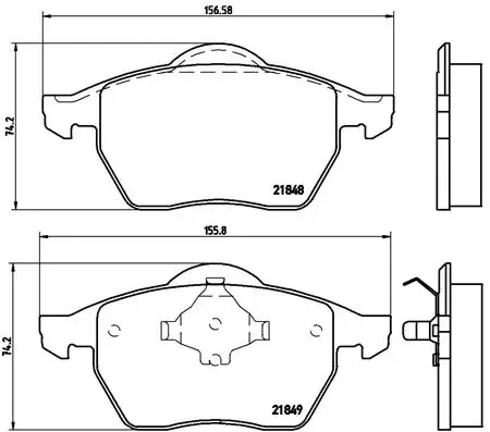Передні тормозні колодки P85039 Brembo