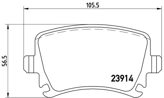 Задні гальмівні колодки P85095X Brembo