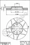 Гальмівні диски передні 09762875 Brembo