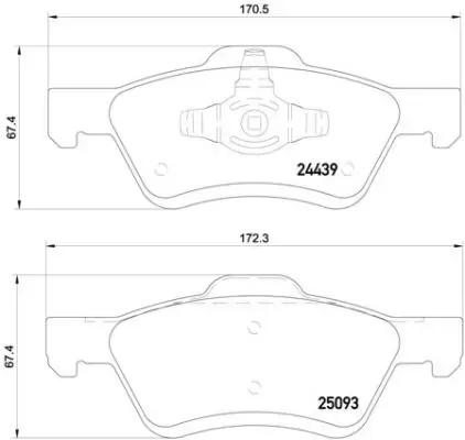Передні тормозні колодки P24159 Brembo