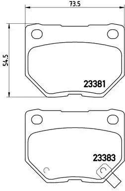 Задні гальмівні колодки P56054 Brembo