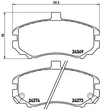 Передні тормозні колодки P30029 Brembo